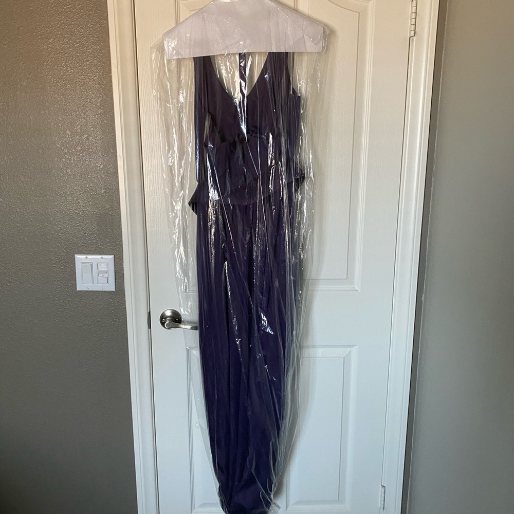 V neck halter gown w sash